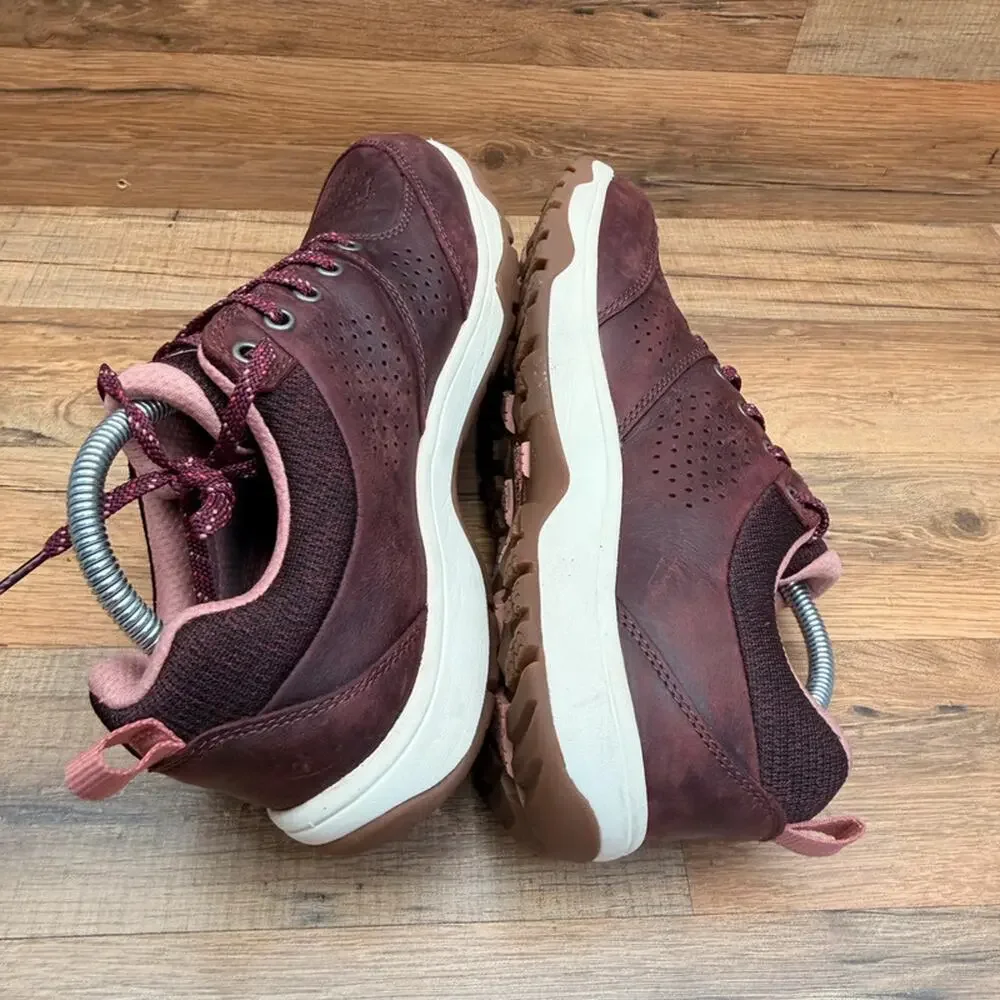 LL Bean Trailduster Hiking Shoes Womens Size 10 Red Leather